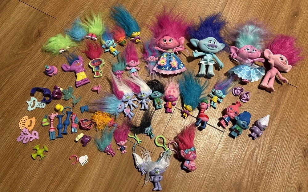 Large Lot Of Hasbro Dreamworks Trolls World Tour Mini Figures Poppy Branch