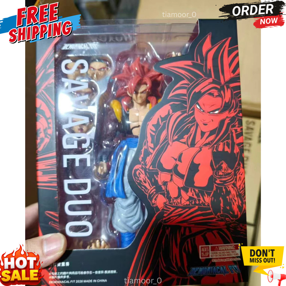 SAVAGE DUO Super Saiyan 4 Gogeta Demoniacal Fit 1/12 Action Figure Official