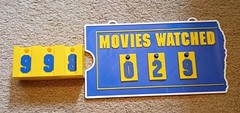 3D Printed Blockbuster Logo Sign Movies Watched Tracker
