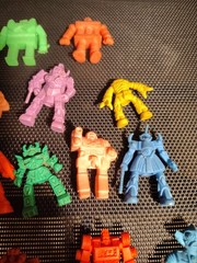 Lot of 13 Total Vintage Robot Mini Figures 11 Soft Eraser And 2 Hard Plastic Toy
