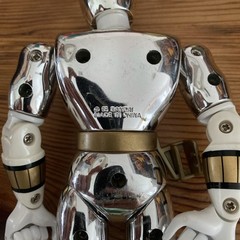 Vintage 1995 Bandai Silver Power Ranger 8″ Silver Chrome Action Figure
