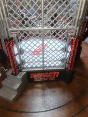 Huge TNA Jakks Six Sided Steel Cage Ring Extremely Rare WWE WWF WCW MATTEL ELITE