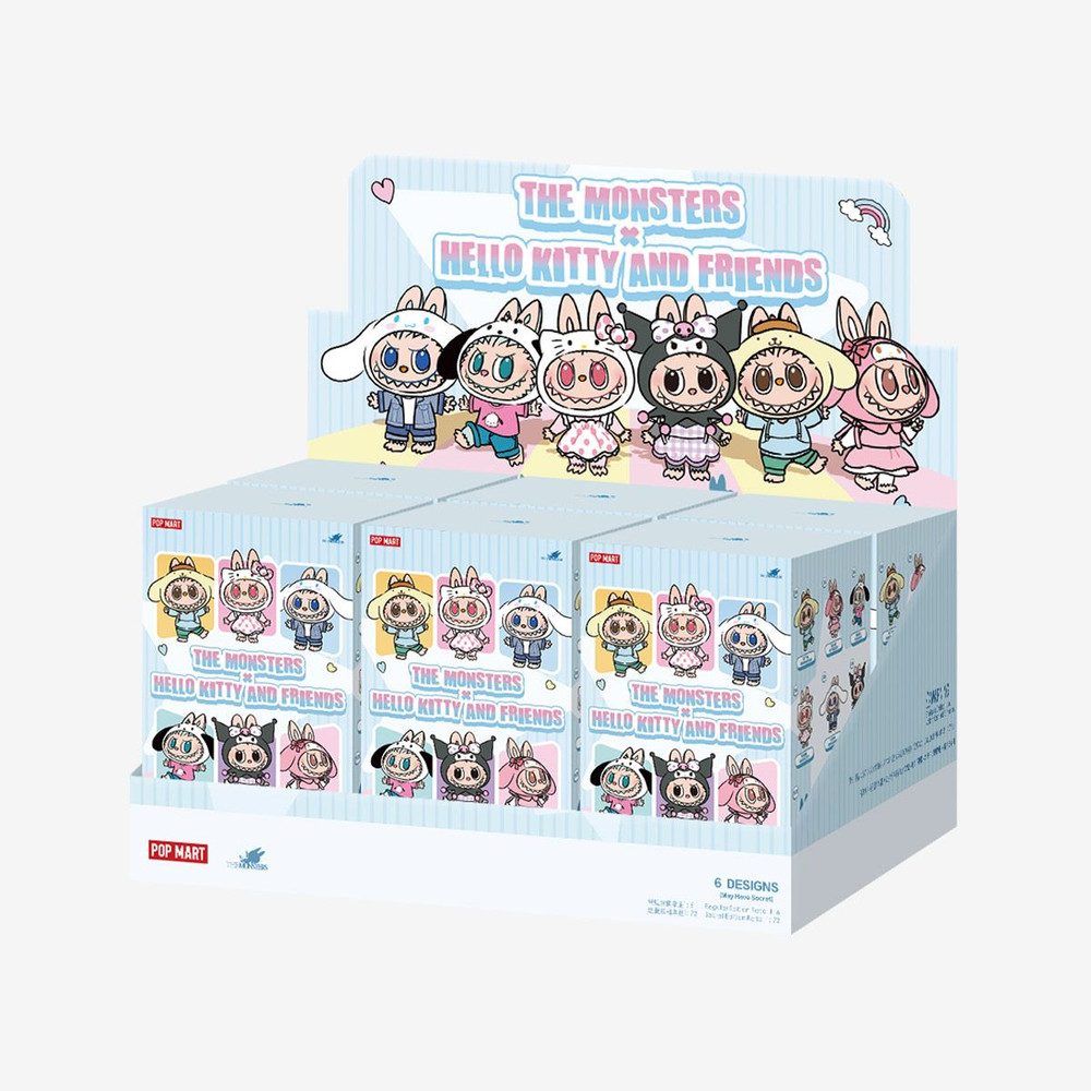 THE MONSTERS × Hello Kitty and Friends Series Vinyl Plush Pendant – Sealed Case