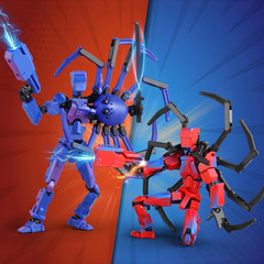 (Assembly Required) T-Spider 13 Action Figure Set -Titan 13 Action Figure with S