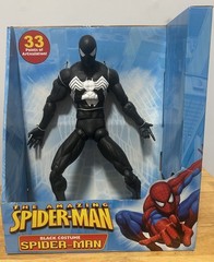 THE AMAZING SPIDER-MAN BLACK COSTUME 12” FIGURE 33 PTS OF ARTICULATION TOY BIZ