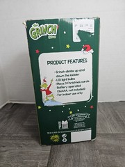 Grinch Tabletop Climber 17″ Ladder Animated Climbing Christmas Lights Musical