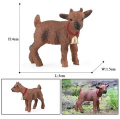 Baby Sheep Toy Action Figure Small Animal Figurine Doll Gift for Kids