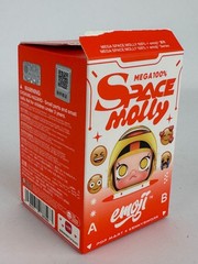 POP MART 100% Mega Space Molly x Emoji Series Confirmed Figure Doll in Open Box