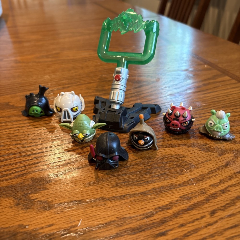 Star Wars Angry Birds – Lot of 7 + Launcher