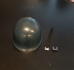 GI Joe 3D printed replacement helmet lug, D lug in green, blue, black & white
