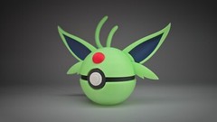Shiny Espeon (Glow In Dark) | Themed 3D Printed Pokeball | #0196 Espeon