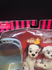 Disney 101 Dalmatians 1990s Bathtime Jewel & Dipstick Figure Set New In Box