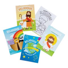 Bulk Religious Coloring Books -Sunday School Supplies, 72 Pieces
