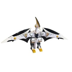2003 Bandai Power Rangers Dino Thunder White Drago Zord Raptor Toy Rider White