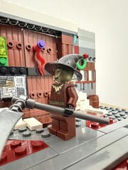 2006 LEGO Scarecrow Mini Figure UV PRINTED CUSTOM GLOW IN THE DARK HEAD