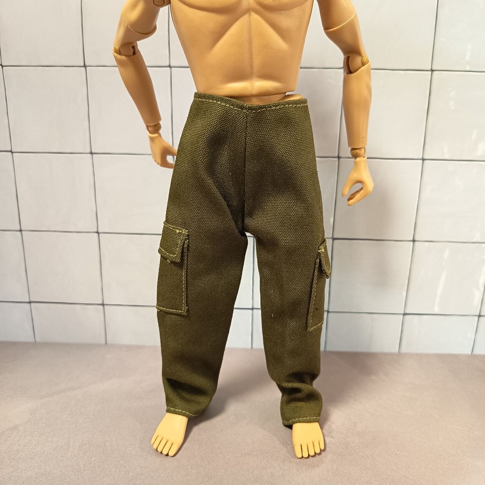1/6 Scale DARK GREEN CARGO PANTS TROUSER for 12″ Figure Clothes Uniform GI Joe