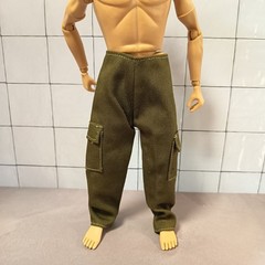 1/6 Scale DARK GREEN CARGO PANTS TROUSER for 12″ Figure Clothes Uniform GI Joe