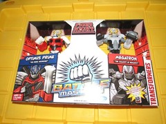 Transformers figure Battle Masters Megatron Optimus Prime Walmart Fight Robots