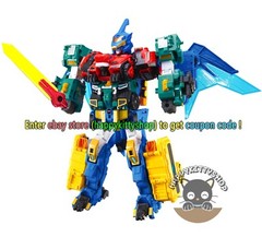 Quantum Heroes Dinoster Guardians 4in1 Metatron Figure Dinosaurs Robot Combiner