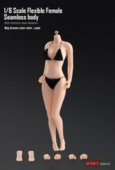 US 1:6 Pale Skin Large Bust Breast 12″ Female Seamless Flexible Figure Body Toys