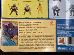 Foot Soldier 10-Back Teenage Mutant Ninja Turtles TMNT 1988 Playmates NEW SEALED