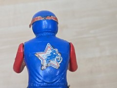 Ideal Team America Super Stunt Motorcycle Bike w/ Rider & Gyro Launcher 1980 Vtg