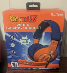DRAGONBALL Z Wired Gaming Headset Headphones w/ Glowing LED Lights (NEW)