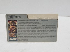RARE*Brazil LEATHERNECK Vintage File Card Only Gi Joe 1986 Special Mission