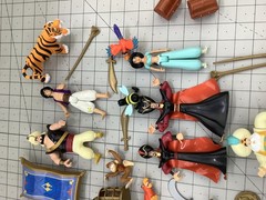 Vintage Lot of 1990s Disney ALADDIN Action Figures *COLLECTABLE * Very Good +++