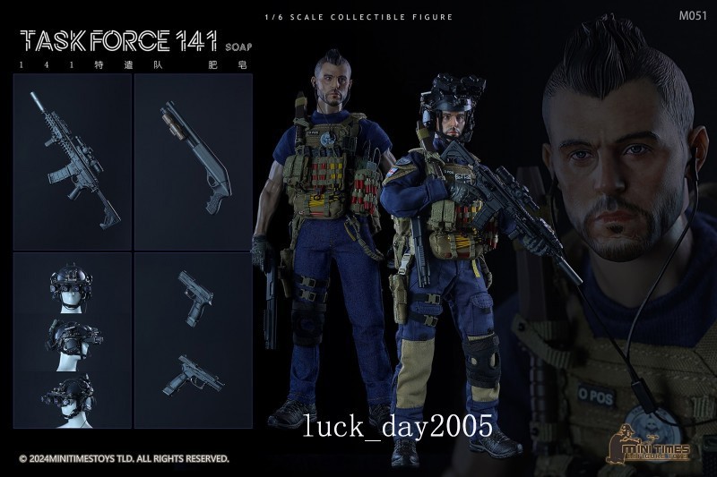 Mini Times Toys MODERN BATTLEFIELD Task Force 141 Cpt. Soap MacTavish 1/6 Figure