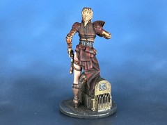 Action Figure Girl with a fan Collectible Miniature Painted 1/32 scale 60mm