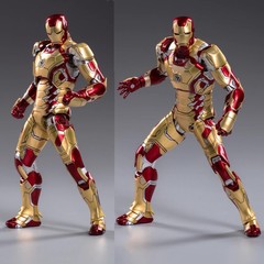 Marvel Avengers Iron Man Mark 42 MK42 Ironman Toy LED Light Action Figure Model