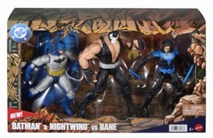 Mattel DC Premier 3 Figure Pack, 6.5 Inch Scale Batman & Nightwing Vs Bane New