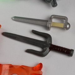 Mixed Lot Unidentified Toy Accessories Weapons Miscellaneous Small Junk