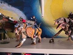 CYBERZOIC Wave 1 Lot Kuraokami Achillobator Allosaurus Smilodon COMPLETE