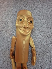 Articulated Tung Tung Tung Sahur – Brain Rot Fidget Toy Gold theme 7.5 inch tall