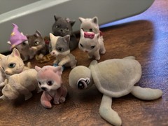 Kitty Puppy Zoo In My Pocket Assorted 34 Flocked Figures Used