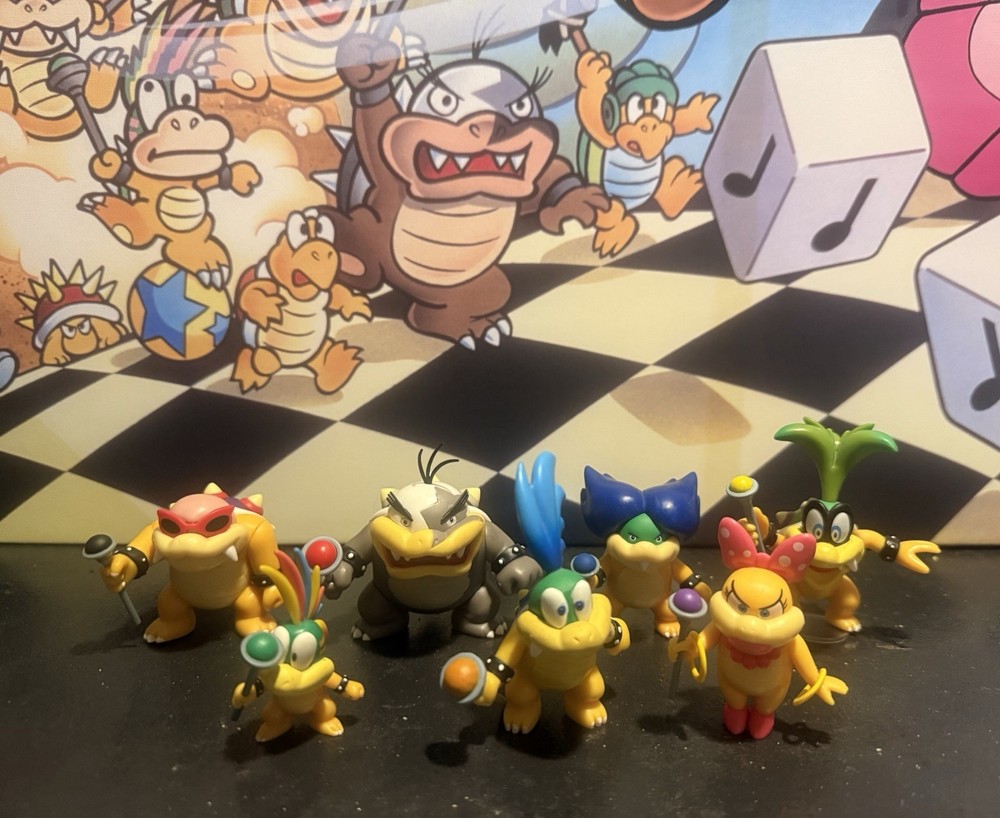 ALL 7 Koopa Kids Super Mario 2.5” W/ Wands Roy Morton Jakks Toys Nintendo GREAT!