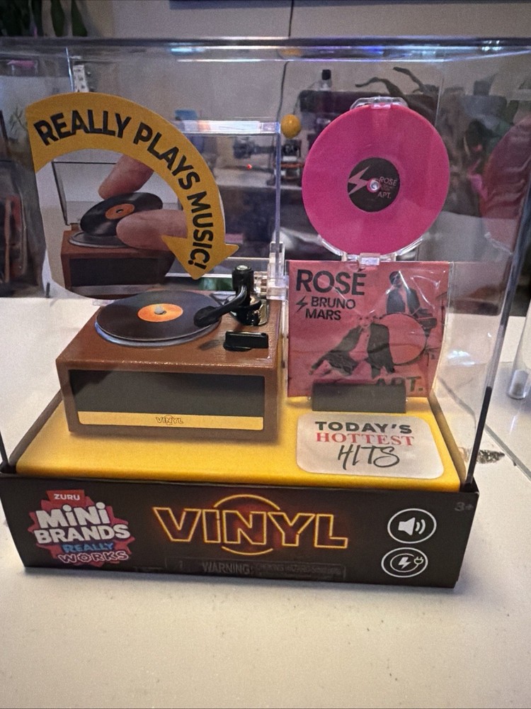 ZURU Mini Brands Vinyl Toy Record Player Really Works NEW Sealed Fast Shipping