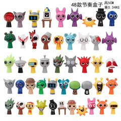 48Pcs Sprunki Action Figure Toys Mini 3-5cm/1.2-2in Cartoon Character Figurines
