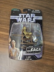 STAR WARS The Saga Collection C-3PO Ewok Throne 2006 Gold Guy SAGA 042