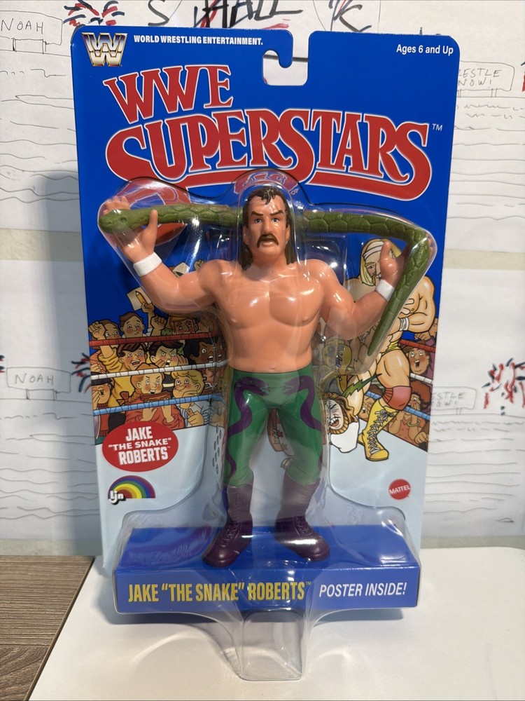 WWE Jake The Snake Roberts LJN Series 3 Mattel Wrestling Figure Blue WWF IN HAND