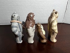 VINTAGE KENNER STAR WARS 1983 EWOK SET LOT OF 4 WICKET CHIRPA LOGRAY TEEBO READ