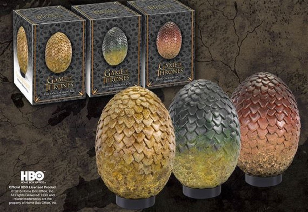 HBO Game of Thrones DRAGON EGG LIFE SIZE 1 Set REPLICA STATUE STARK King TV Show