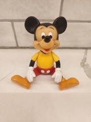 Vintage Mickey Mouse 5.5″ Tall Walt Disney Production Figure Toy Rubber Face
