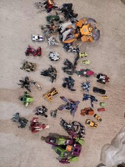 Box Of Random Tramsformers Different Years And Series