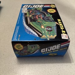 1993 HASBRO GI JOE MANTA RAY BOAT WITH BOX AND BLUEPRINTS VINTAGE