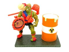 Toxic Crusaders Toxie STAND with lighted toxic glow in the dark barrel NO FIGURE