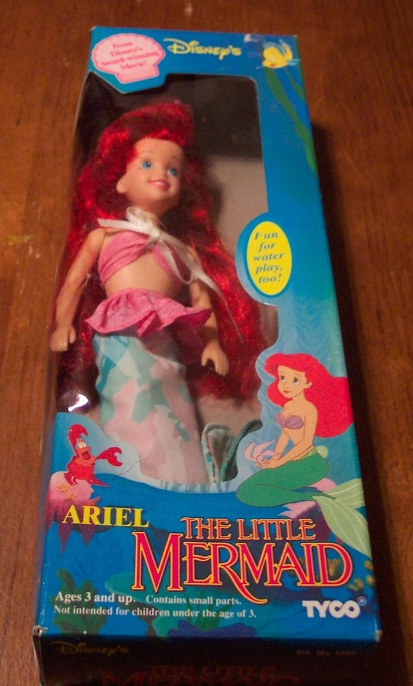 VINTAGE TYCO Walt Disney The Little Mermaid VINTAGE ARIEL 9″ DOLL TOY IN BOX