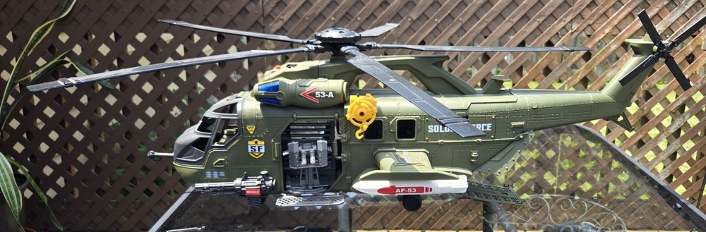 Chap Mei AF-53 Soldier Force Massive Mega 31″ Military Helicopter Working Sounds